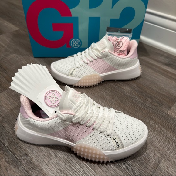 G/FORE Perforated Saddle Stripe Golf Shoe - Picture 3 of 13